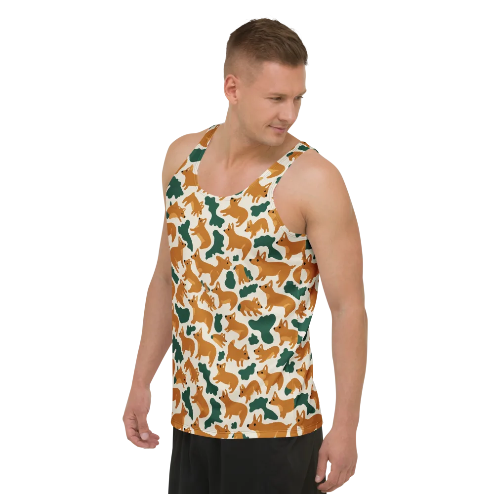 Foxglove Frolic on Men's Tank Top — Left Front