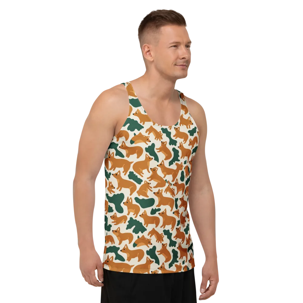 Foxglove Frolic on Men's Tank Top — Right Front