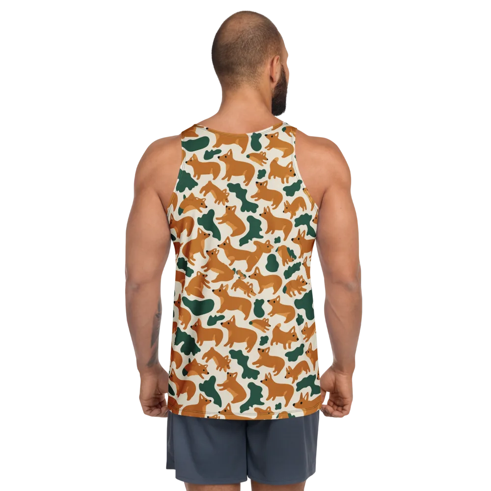Foxglove Frolic on Men's Tank Top — Back