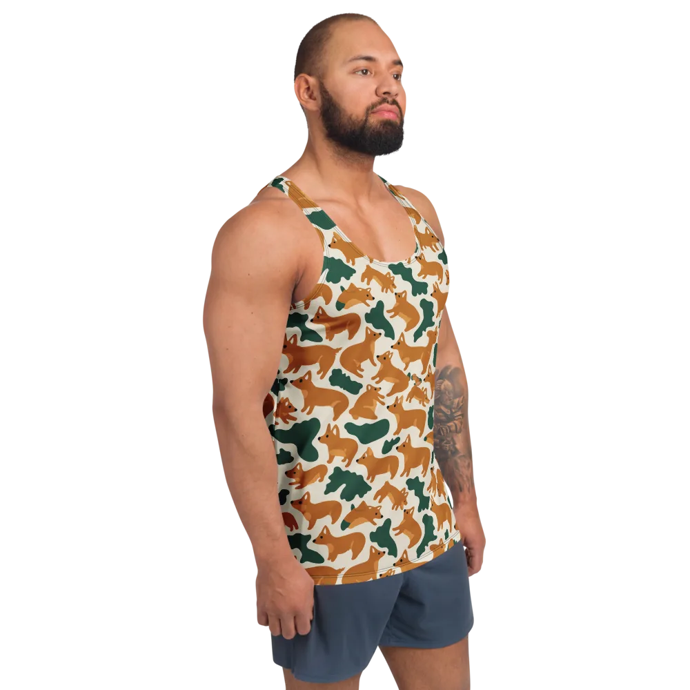 Foxglove Frolic on Men's Tank Top — Right Front
