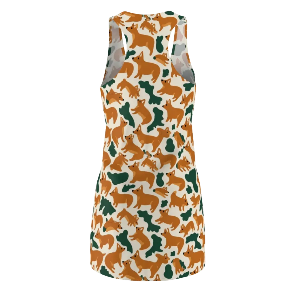 Foxglove Frolic on Racerback Dress — Back