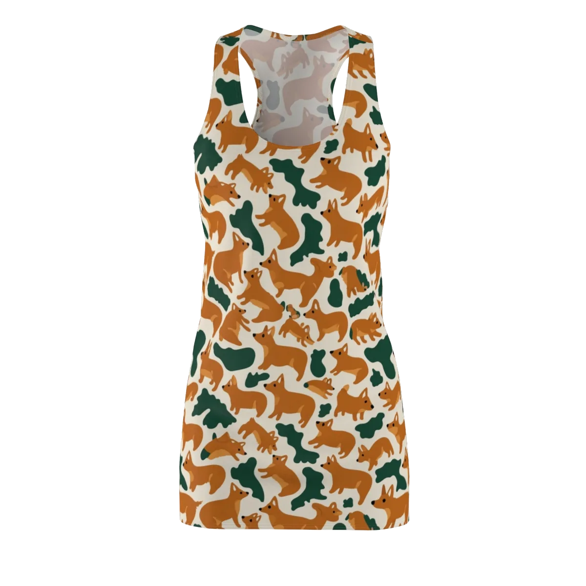 Foxglove Frolic on Racerback Dress — Front
