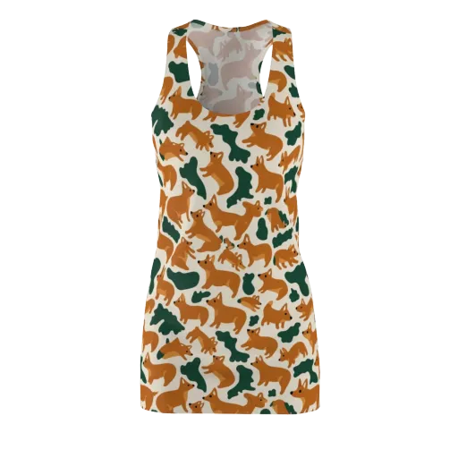 Foxglove Frolic on a Racerback Dress