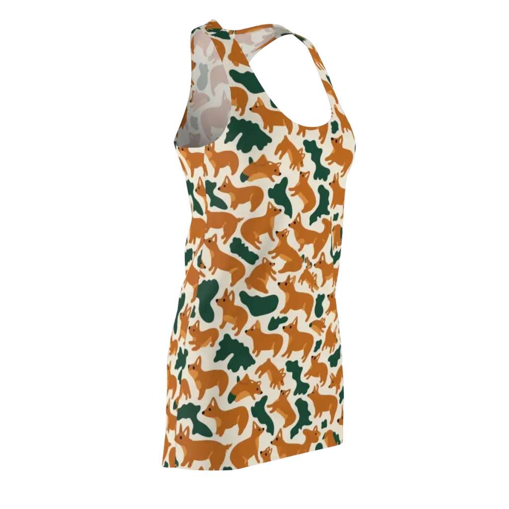 Foxglove Frolic on Racerback Dress — Front Side