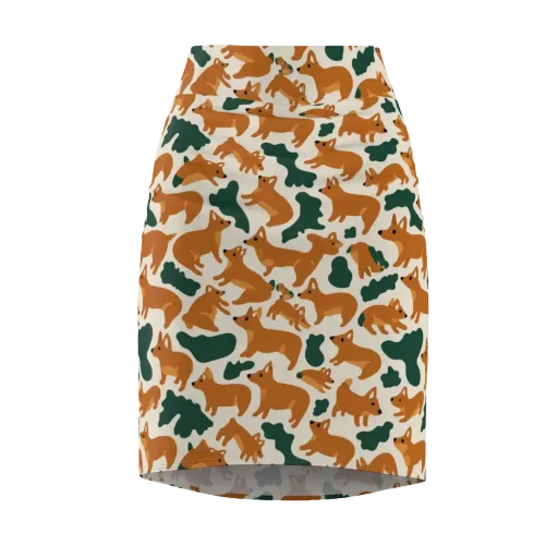 Foxglove Frolic on a Pencil Skirt