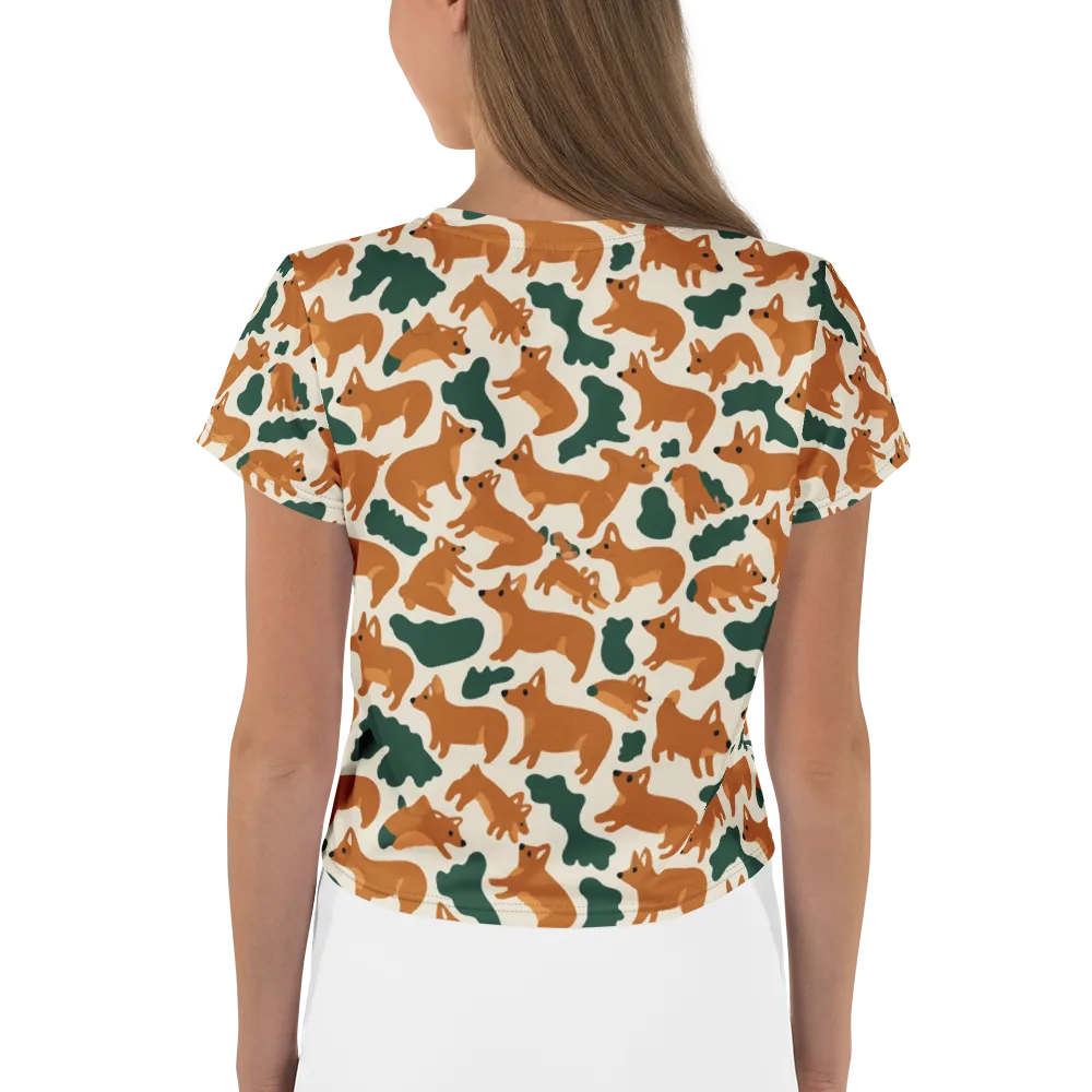 Foxglove Frolic on Crop Tee — Back