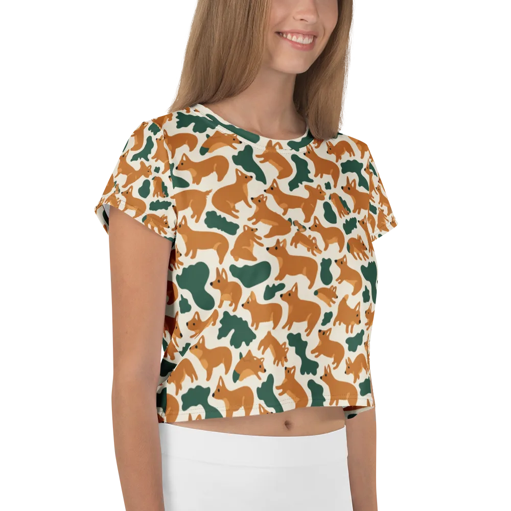 Foxglove Frolic on Crop Tee — Right