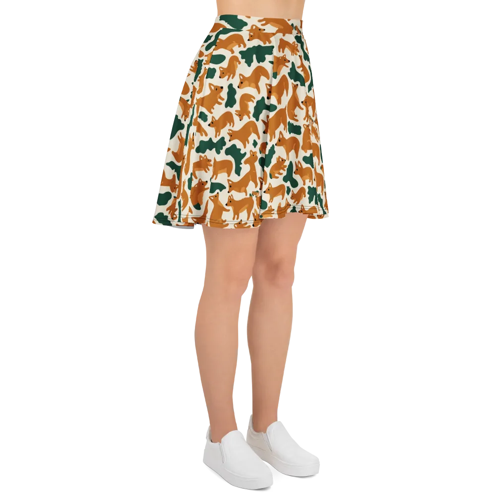 Foxglove Frolic on Skater Skirt — Right
