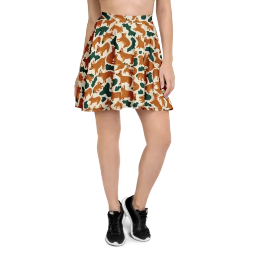 Foxglove Frolic on a Skater Skirt