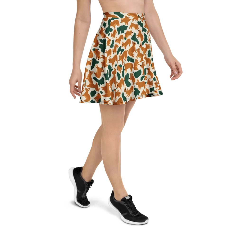 Foxglove Frolic on Skater Skirt — Right