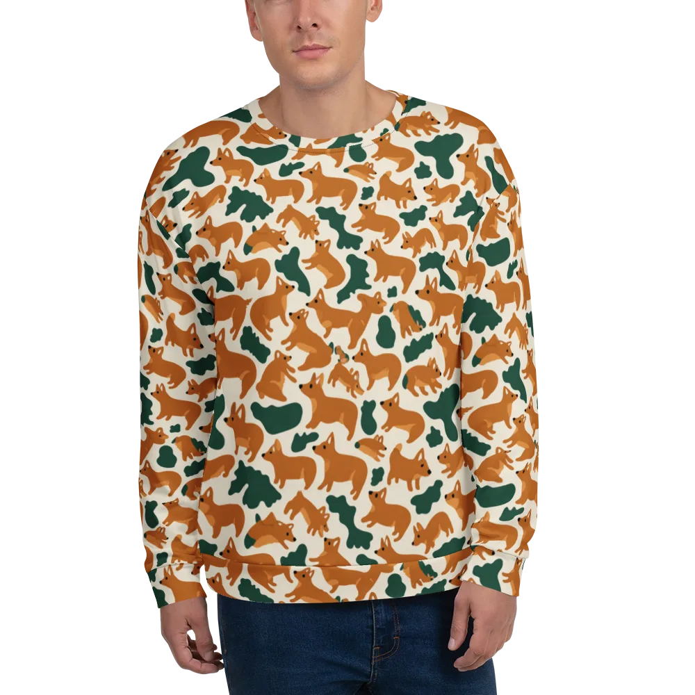Foxglove Frolic on Sweatshirt — Front