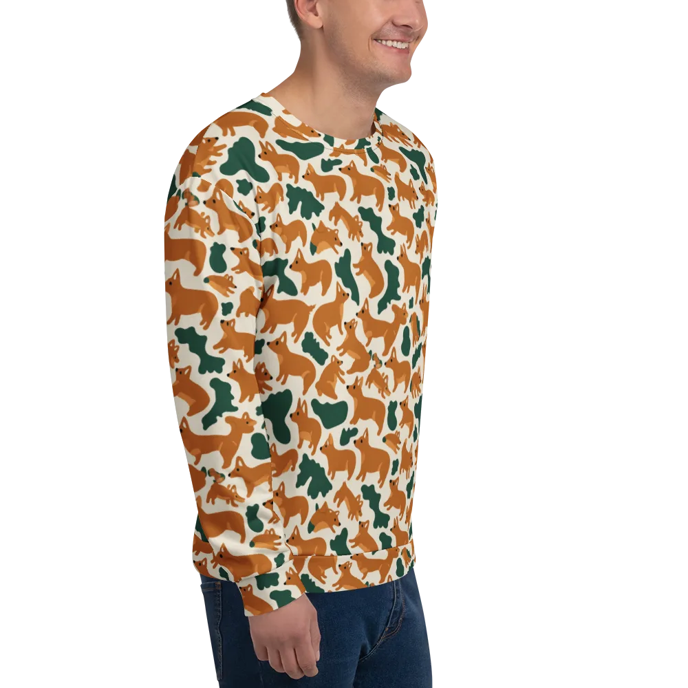 Foxglove Frolic on Sweatshirt — Right Front