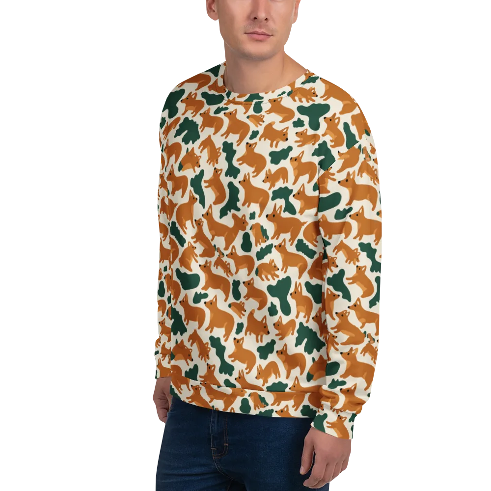 Foxglove Frolic on Sweatshirt — Left Front