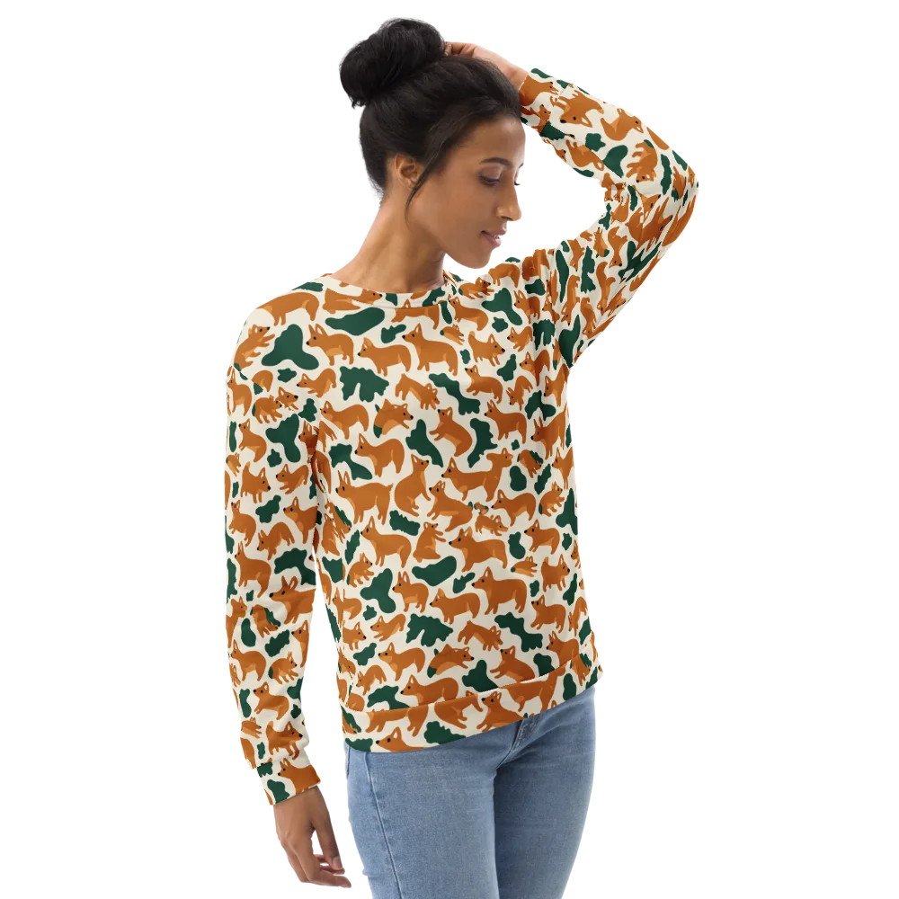 Foxglove Frolic on Sweatshirt — Right Front