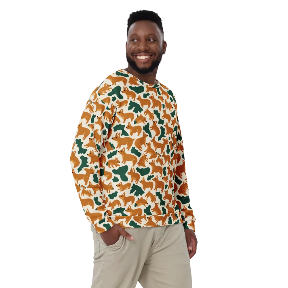Foxglove Frolic on Sweatshirt — Front