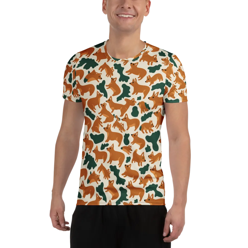 Foxglove Frolic on Men's Athletic T-Shirt — Front