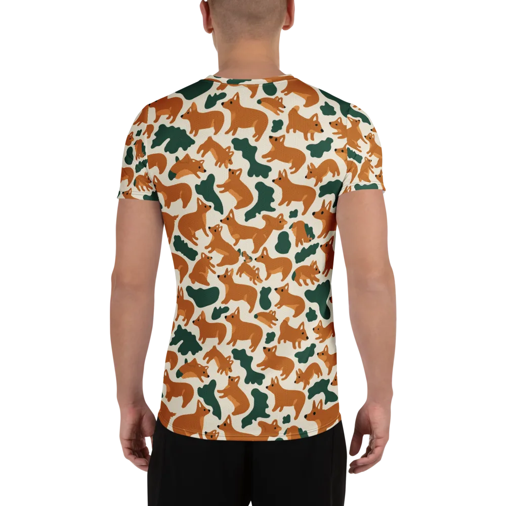 Foxglove Frolic on Men's Athletic T-Shirt — Back