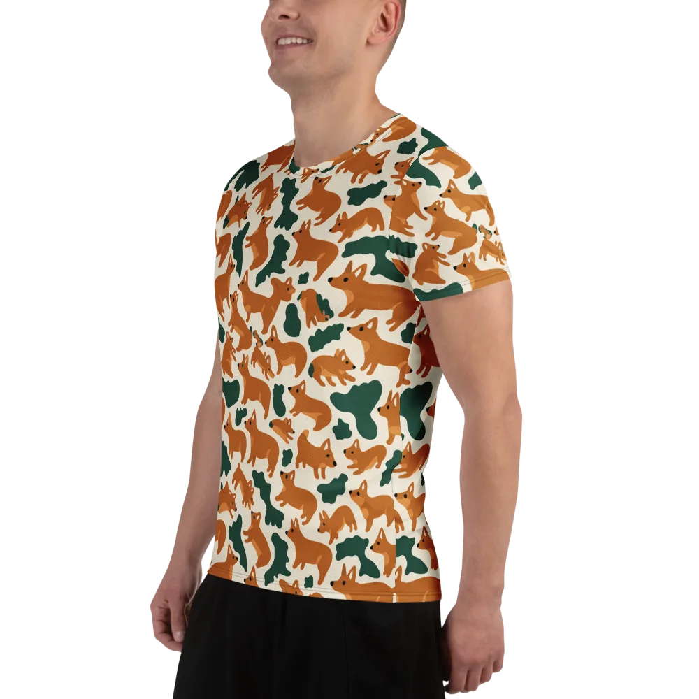 Foxglove Frolic on Men's Athletic T-Shirt — Left