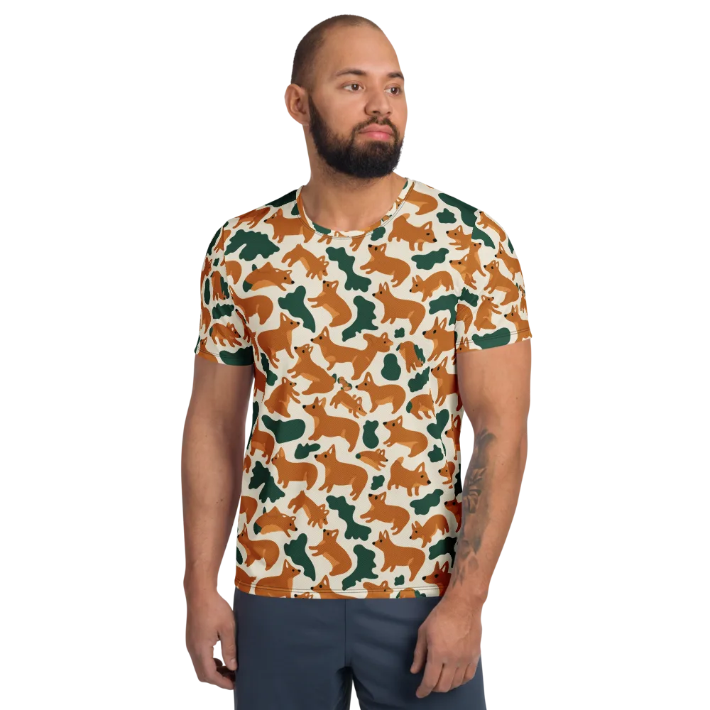Foxglove Frolic on Men's Athletic T-Shirt — Front
