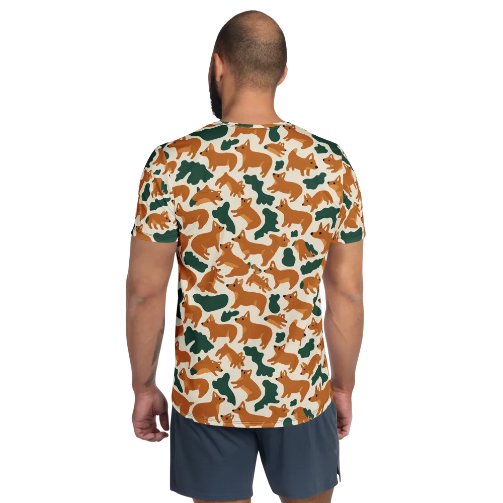 Foxglove Frolic on Men's Athletic T-Shirt — Back