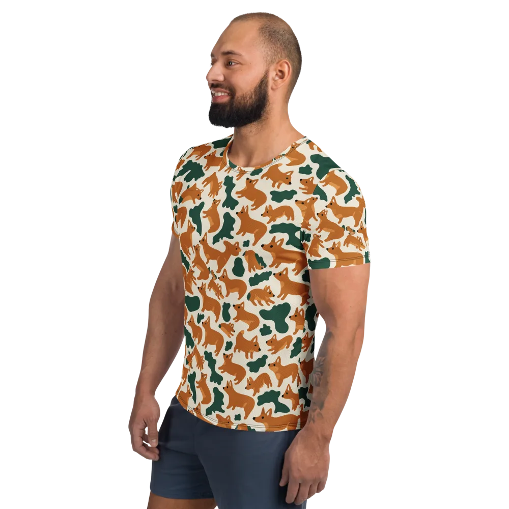 Foxglove Frolic on Men's Athletic T-Shirt — Left