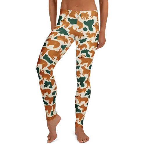 Foxglove Frolic on a Leggings