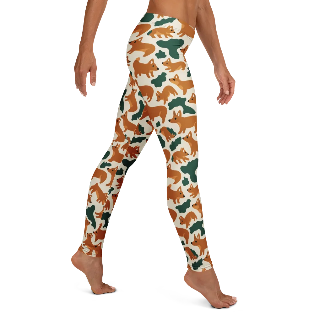Foxglove Frolic on Leggings — Right