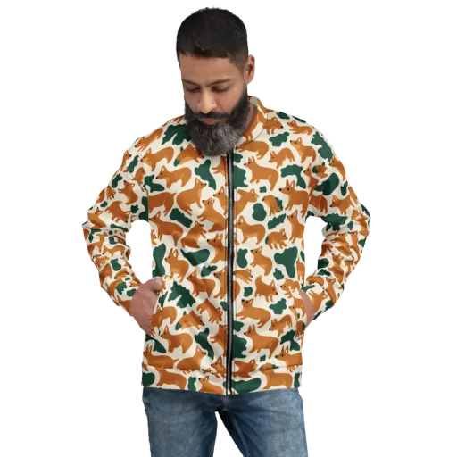 Foxglove Frolic on a Bomber Jacket