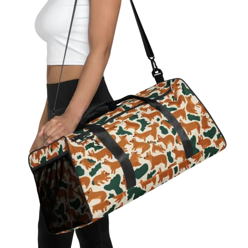 Foxglove Frolic on a Duffle Bag