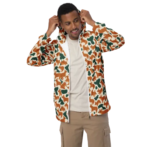 Foxglove Frolic on a Men's Windbreaker