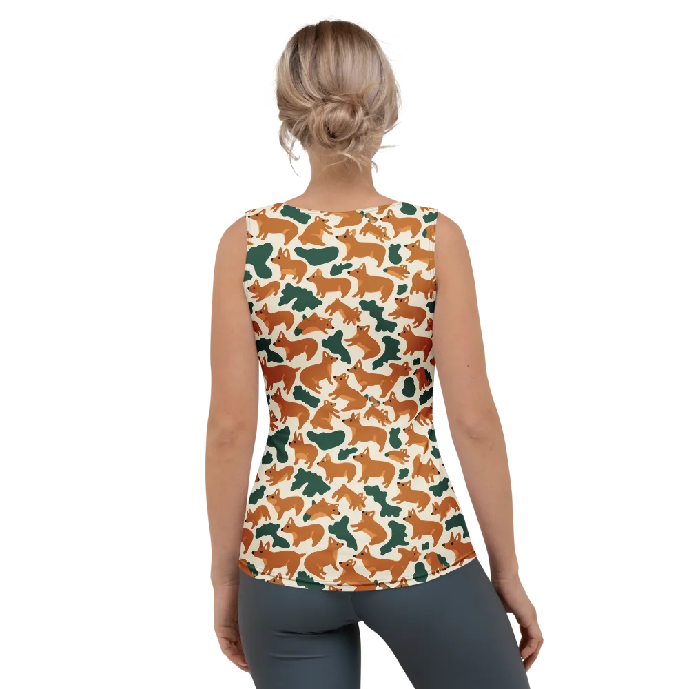 Foxglove Frolic on Women's Tank Top — Back