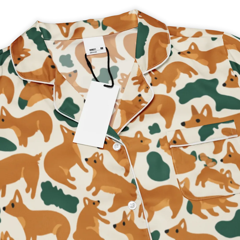 Foxglove Frolic on Women's Short Sleeve Pajama Top — Product details