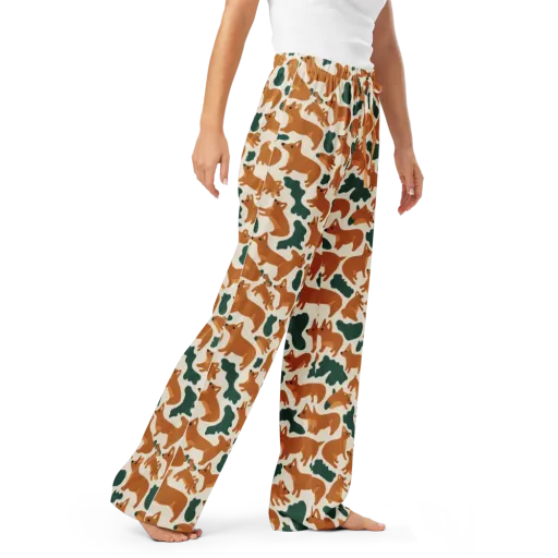 Foxglove Frolic on a Women's Pajama Pants