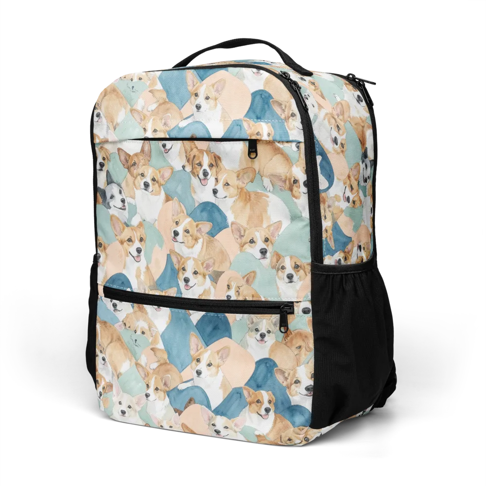 Corgi Cove on Utility Backpack — Left Front