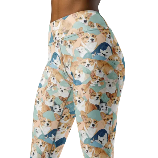 Corgi Cove on a Yoga Leggings