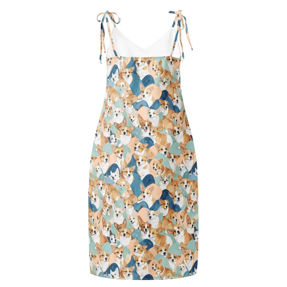 Corgi Cove on Slip Dress — Back