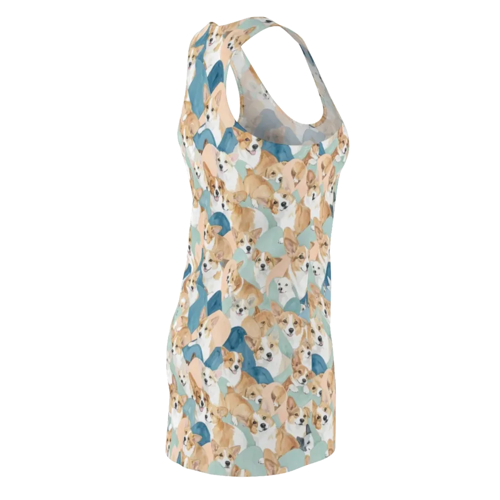 Corgi Cove on Racerback Dress — Back Side