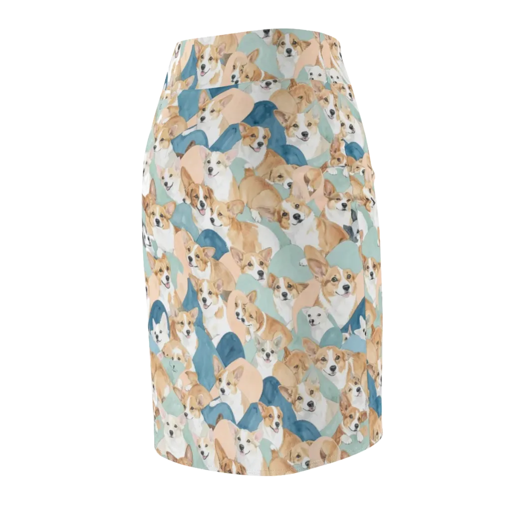 Corgi Cove on Pencil Skirt — Back Side