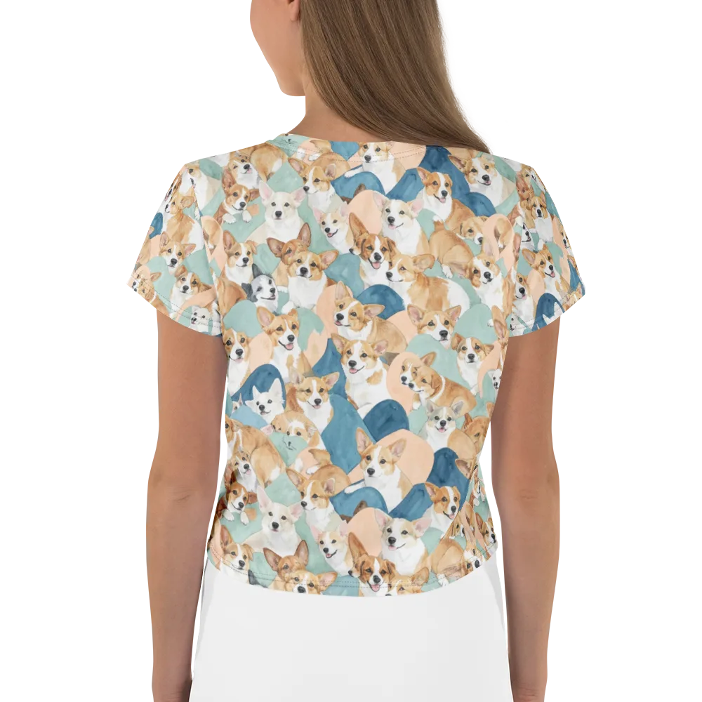 Corgi Cove on Crop Tee — Back