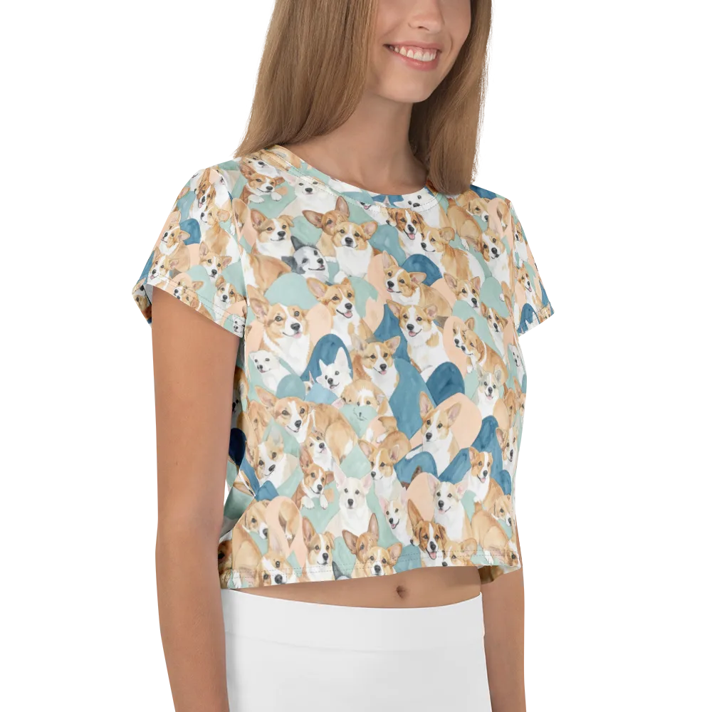 Corgi Cove on Crop Tee — Right