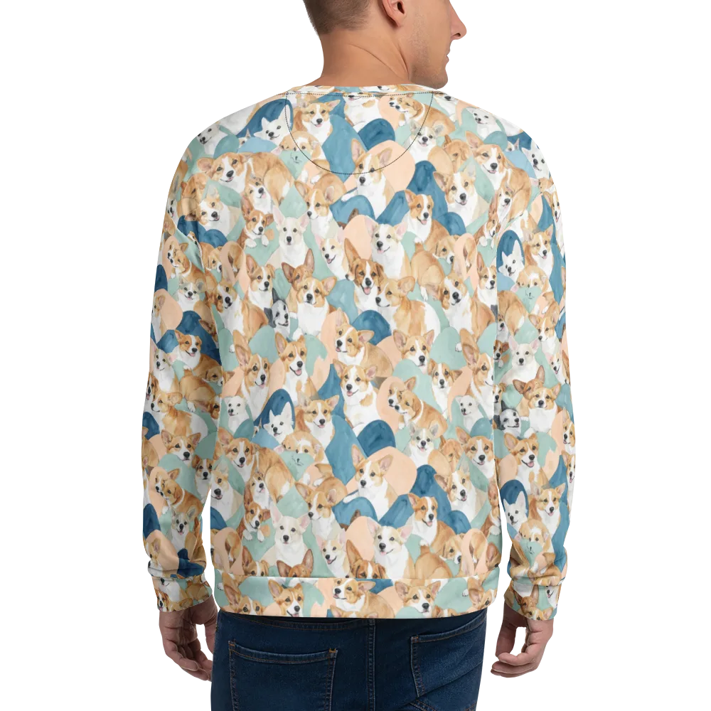 Corgi Cove on Sweatshirt — Back