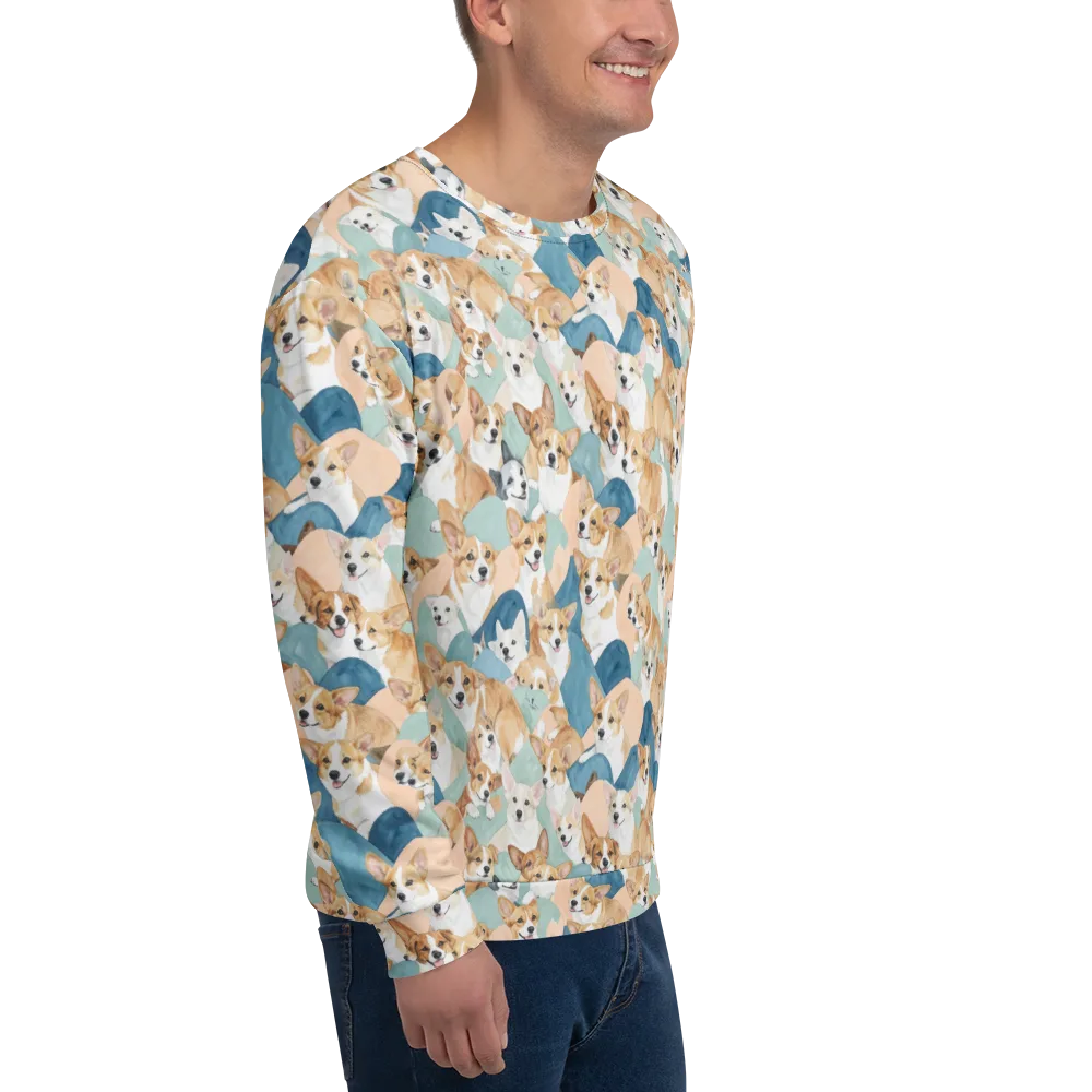 Corgi Cove on Sweatshirt — Right Front
