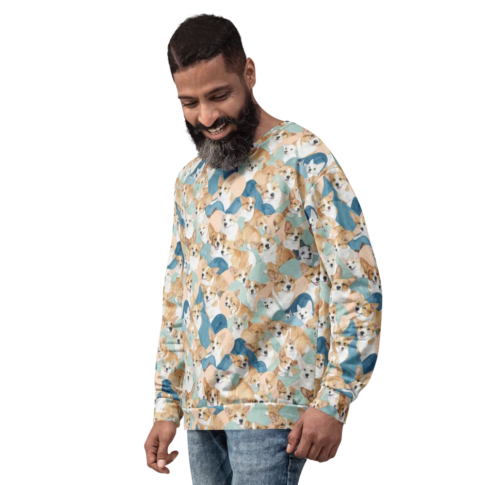 Corgi Cove on Sweatshirt — Left Front