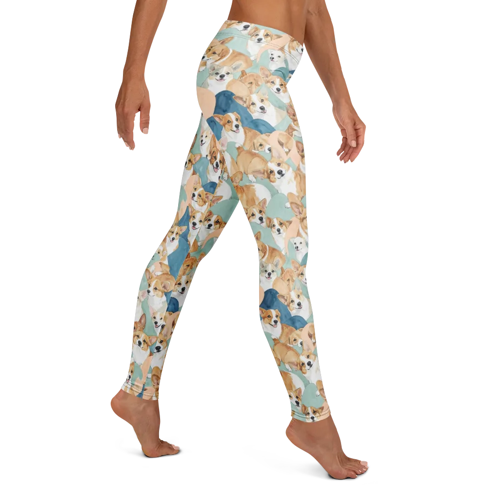 Corgi Cove on Leggings — Right