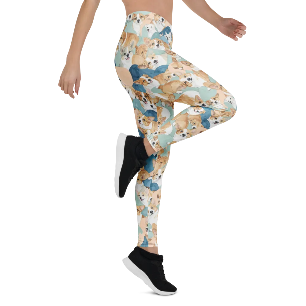 Corgi Cove on Leggings — Right