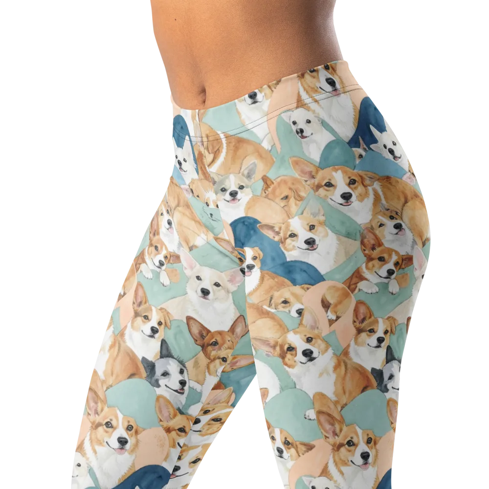 Corgi Cove on Leggings — Left Front