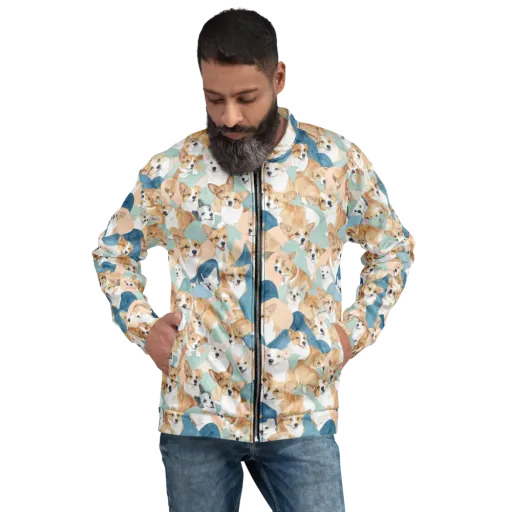 Corgi Cove on a Bomber Jacket