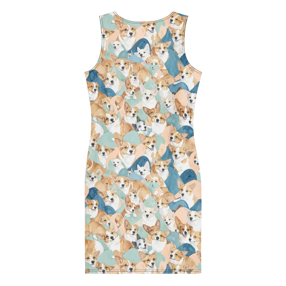 Corgi Cove on Bodycon Dress — Back