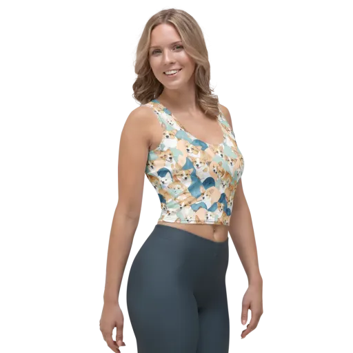 Corgi Cove on a Crop Top