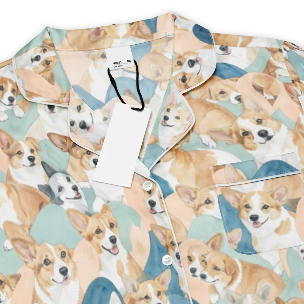 Corgi Cove on Women's Short Sleeve Pajama Top — Product details